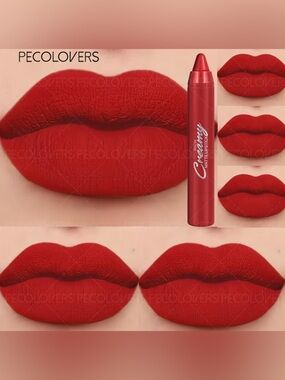 Creamy Matte Lipstick Crayon — Bold Red